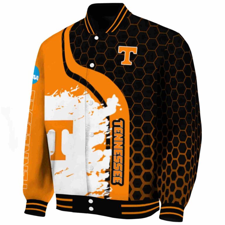 tennessee volunteers hexagonal pattern orange black jacket best selling