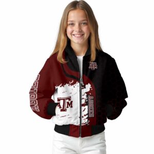 texas am aggies hexagonal pattern maroon black jacket top rated