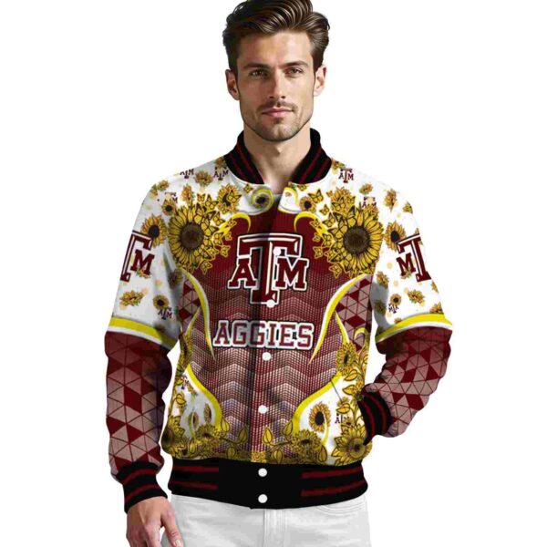 texas am aggies sunflower bloom maroon yellow jacket high quality