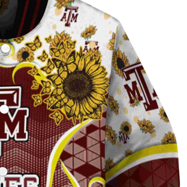 texas am aggies sunflower bloom maroon yellow jacket premium grade