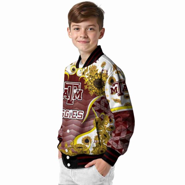 texas am aggies sunflower bloom maroon yellow jacket trendy