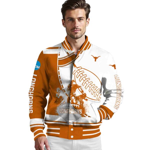 texas longhorns baseball stitching white jacket high quality