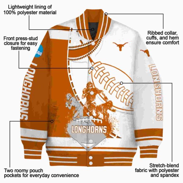 texas longhorns baseball stitching white jacket new arrival