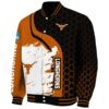 texas longhorns hexagonal pattern orange black jacket best selling