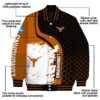 texas longhorns hexagonal pattern orange black jacket new arrival