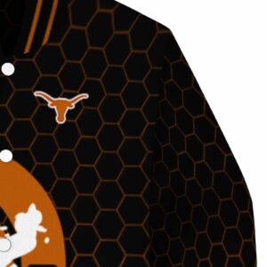 texas longhorns hexagonal pattern orange black jacket premium grade