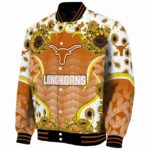 texas longhorns sunflower bloom orange yellow jacket best selling