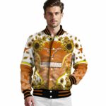 texas longhorns sunflower bloom orange yellow jacket best selling