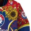texas rangers sunflower bloom blue yellow jacket premium grade
