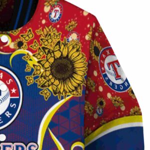 texas rangers sunflower bloom blue yellow jacket premium grade