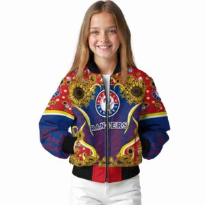 texas rangers sunflower bloom blue yellow jacket top rated