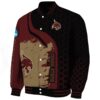 texas state bobcats hexagonal pattern maroon black jacket best selling
