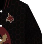texas state bobcats hexagonal pattern maroon black jacket best selling