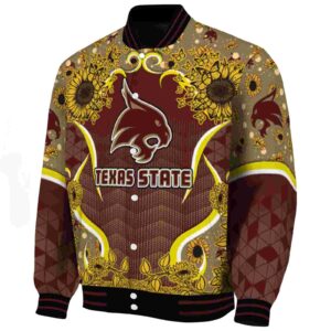 texas state bobcats sunflower bloom maroon yellow jacket best selling