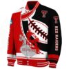 texas tech red raiders baseball stitching black white jacket best selling