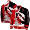 texas tech red raiders baseball stitching black white jacket fashion forward