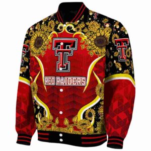 texas tech red raiders sunflower bloom red yellow jacket best selling