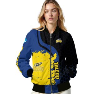 toledo rockets hexagonal pattern blue black jacket latest model