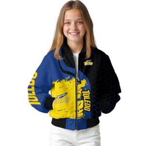 toledo rockets hexagonal pattern blue black jacket top rated