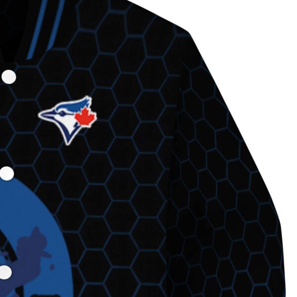 toronto blue jays hexagonal pattern blue black jacket premium grade