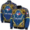 toronto blue jays sunflower bloom blue yellow jacket fashion forward