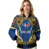 toronto blue jays sunflower bloom blue yellow jacket latest model