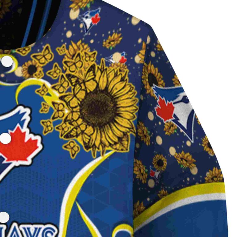 toronto blue jays sunflower bloom blue yellow jacket premium grade