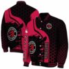 toronto raptors hexagonal pattern red black jacket fashion forward