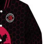 toronto raptors hexagonal pattern red black jacket best selling