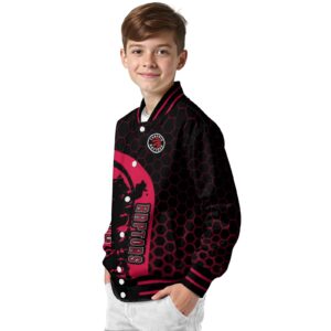 toronto raptors hexagonal pattern red black jacket trendy