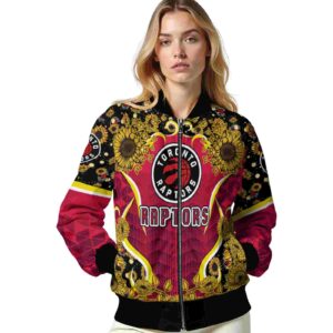 toronto raptors sunflower bloom red yellow jacket latest model