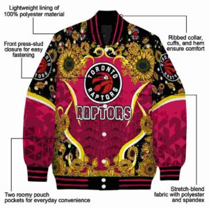 toronto raptors sunflower bloom red yellow jacket new arrival