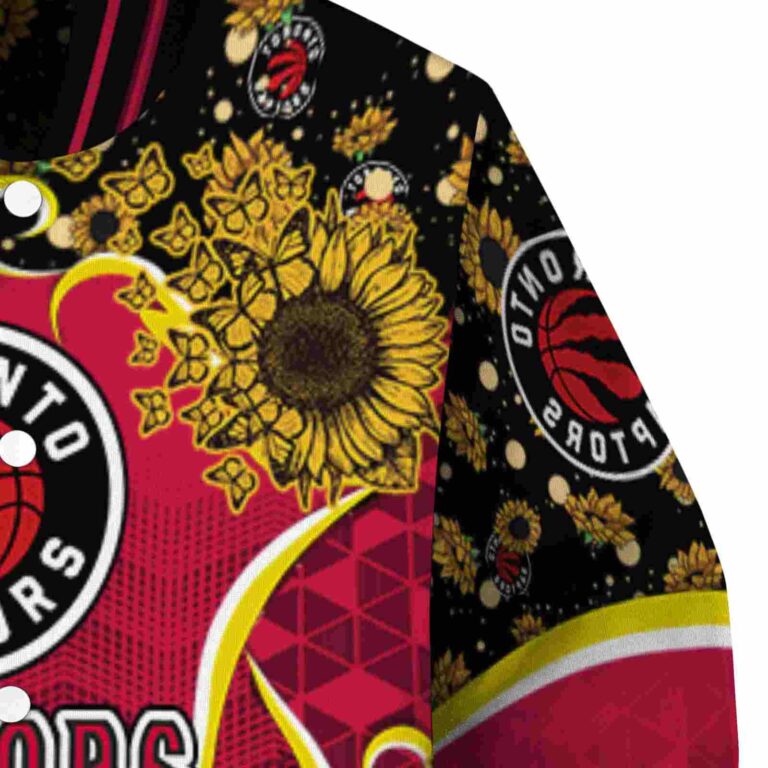 toronto raptors sunflower bloom red yellow jacket premium grade