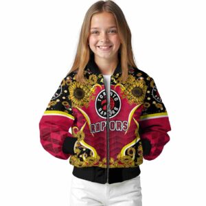 toronto raptors sunflower bloom red yellow jacket top rated