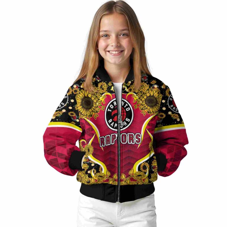 toronto raptors sunflower bloom red yellow jacket top rated