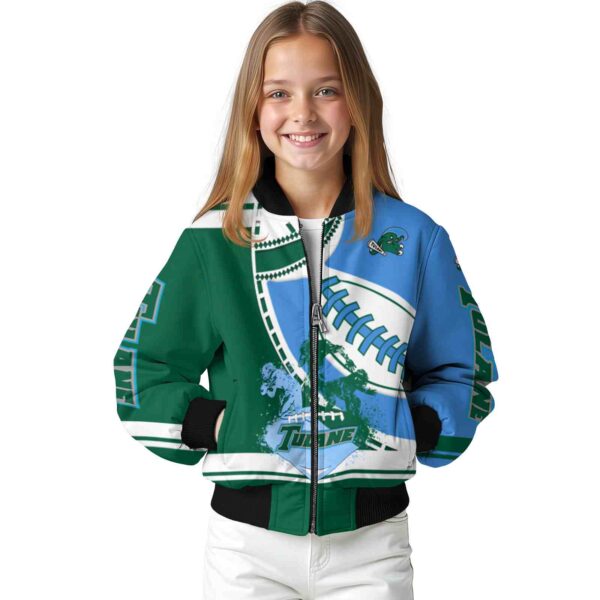 tulane green wave baseball stitching blue white jacket top rated