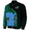 tulane green wave hexagonal pattern green black jacket best selling
