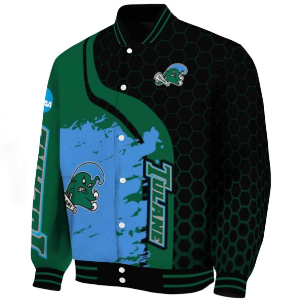 tulane green wave hexagonal pattern green black jacket best selling