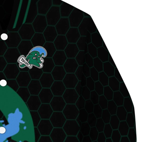 tulane green wave hexagonal pattern green black jacket premium grade