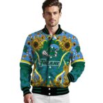 tulane green wave sunflower bloom green yellow jacket best selling