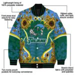 tulane green wave sunflower bloom green yellow jacket best selling
