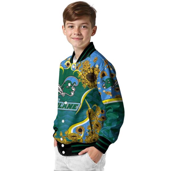 tulane green wave sunflower bloom green yellow jacket trendy
