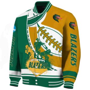 uab blazers baseball stitching gold white jacket best selling