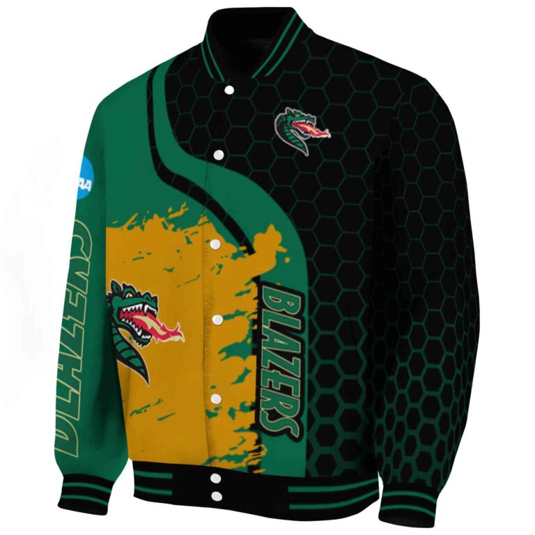 uab blazers hexagonal pattern green black jacket best selling
