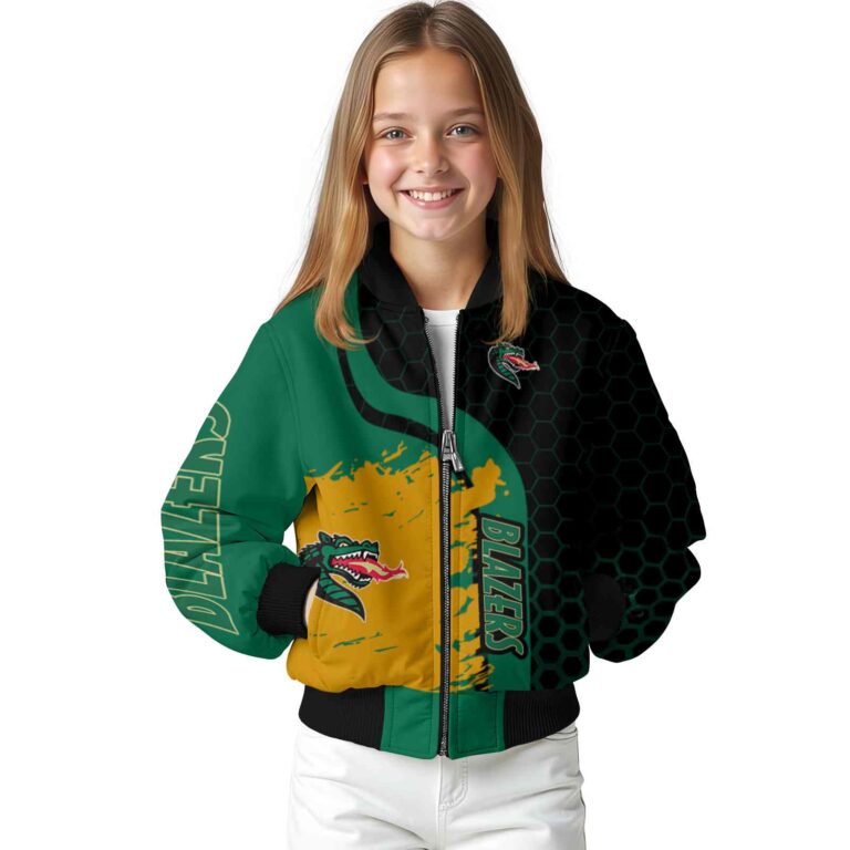 uab blazers hexagonal pattern green black jacket top rated
