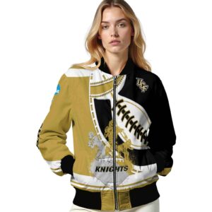 ucf knights baseball stitching black white jacket latest model