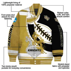 ucf knights baseball stitching black white jacket new arrival