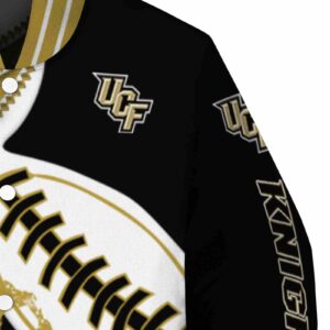 ucf knights baseball stitching black white jacket premium grade