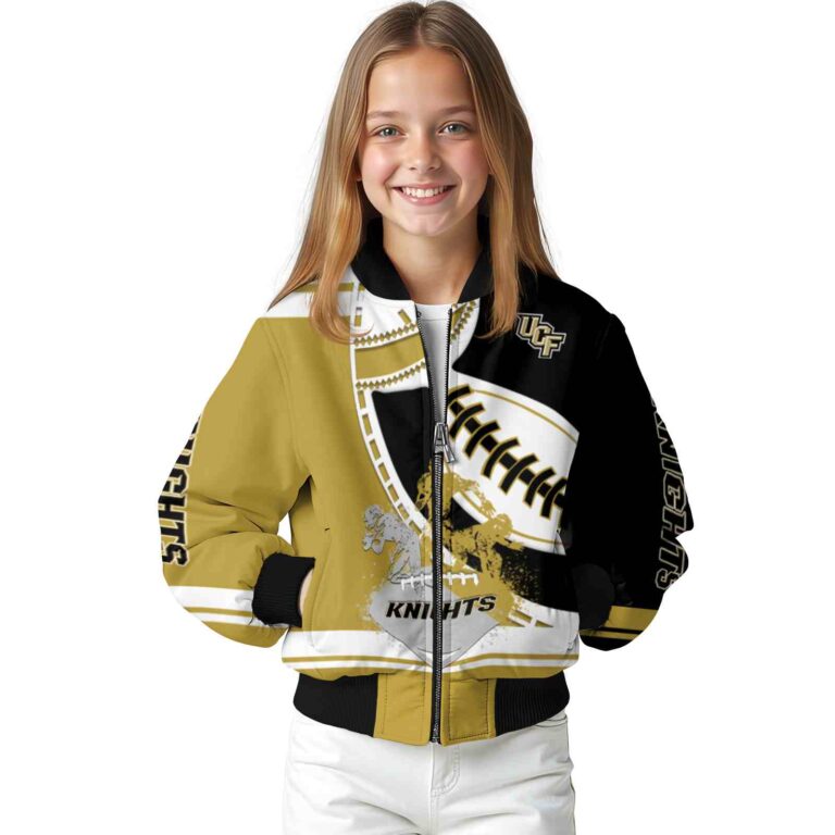 ucf knights baseball stitching black white jacket top rated