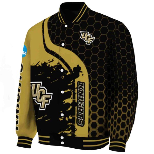 ucf knights hexagonal pattern gold black jacket best selling